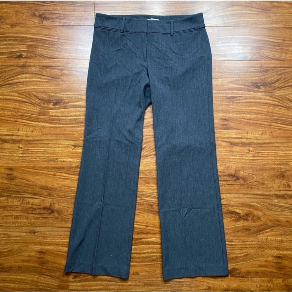 LOFT Women Gray Midrise Original Dress Trouser Pant Size 8 Career Preppy Classic